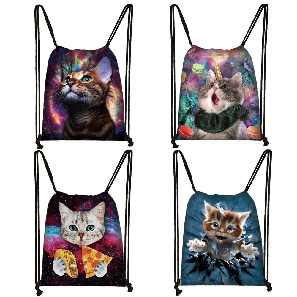 Unicorn Backpack Bookbag Travel-Bags Girls Kids Women Children Teenager Fashion Cat Female