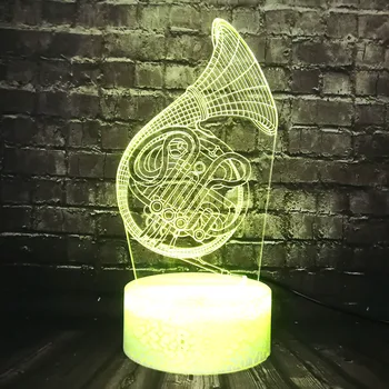 

3D Led Lamp Remote Control Saxophone musical note 7 Color Change USB Light for baby sleeping Holiday Birthday lamp For Kid Toy