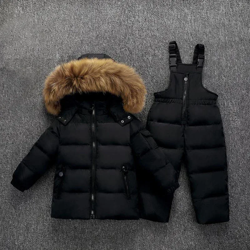 

Baby Winter Jumpsuit Children Baby Down Jacket Set Hooded Jacket Winter Baby Warm Infant Winter Clothes Snow Wear