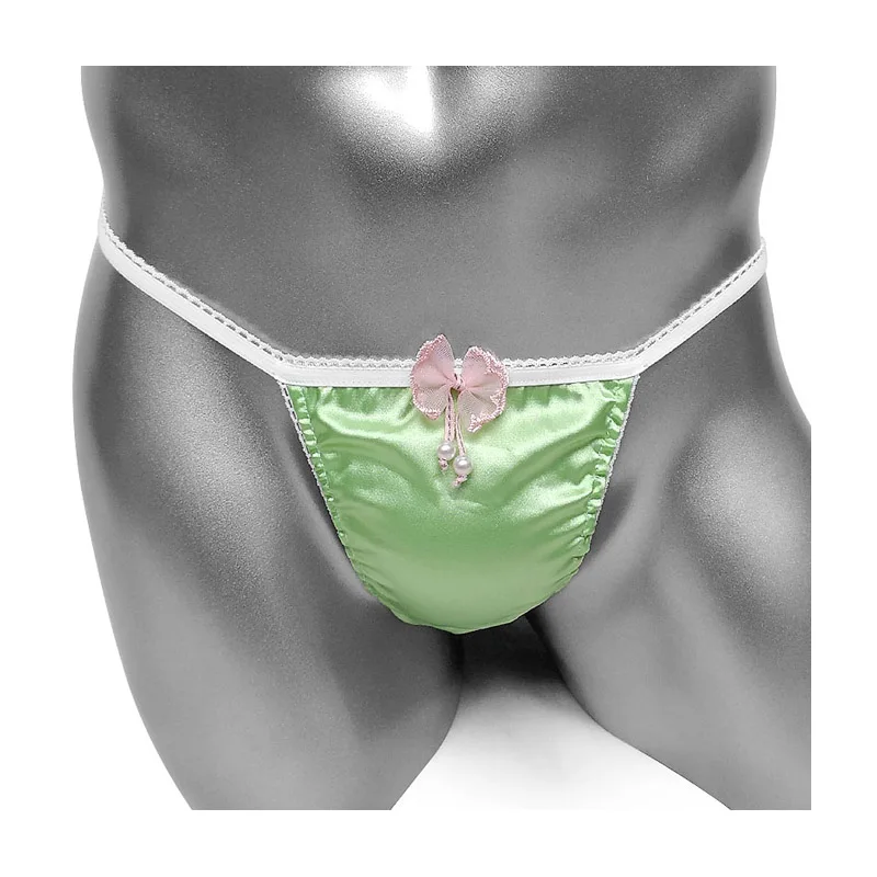 Нижнее белье Sissy атласные трусики мужское нижнее сексуальные с завышенной талией