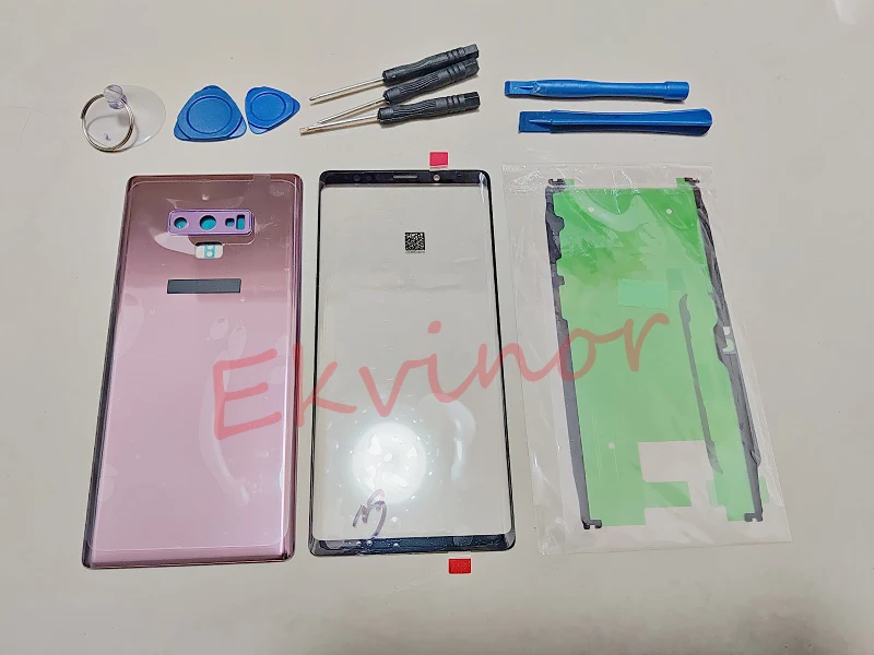 Корпус N9 задняя крышка передний экран стеклянный объектив для Samsung Galaxy Note 9 N960 N960F
