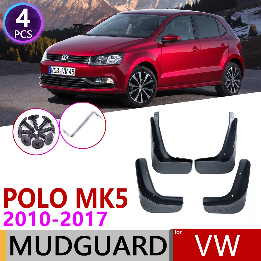 Para Volkswagen VW Polo 6R 6C 2010 ~ 2017 guardabarros guardia Splash solapa guardabarros 2011 2013 2015, 2016,|Pegatinas para coche| - AliExpress