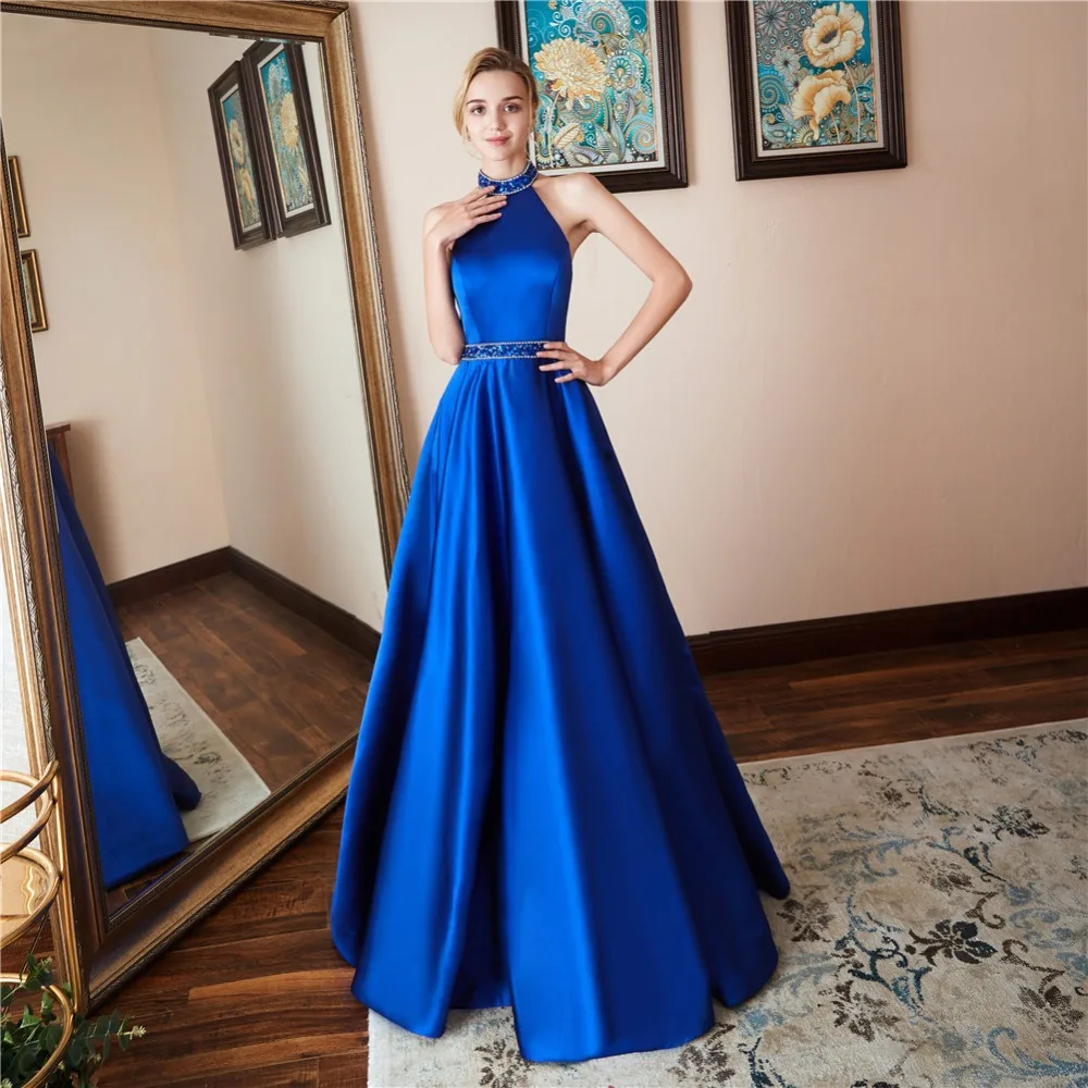 Синее Вечернее Платье В Пол фото 6