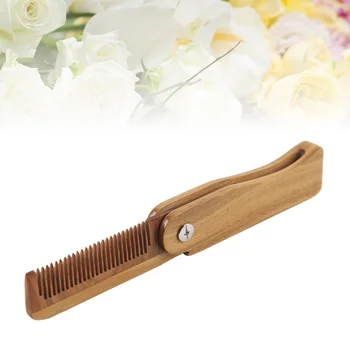 

Folded Green Sandalwood Comb Anti-static Wooden Hair Comb Detangling Natural Green Sandalwood Comb Hair Care Massage Hair Wooden