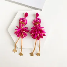 Новейший дизайн ручной работы бусы серьги-гвоздики в виде птицы для женщин Винтажный симпатичный с кристаллами кисточкой Шарм эффектный комплет ювелирного украшения moonrocy