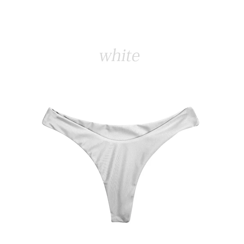 Бразильское бикини, купальный костюм для женщин, купальник размера плюс, Одноцветный купальник, сексуальный бандо, бикини, набор, пуш-ап, Maillot De Bain Femme - Цвет: panty-white