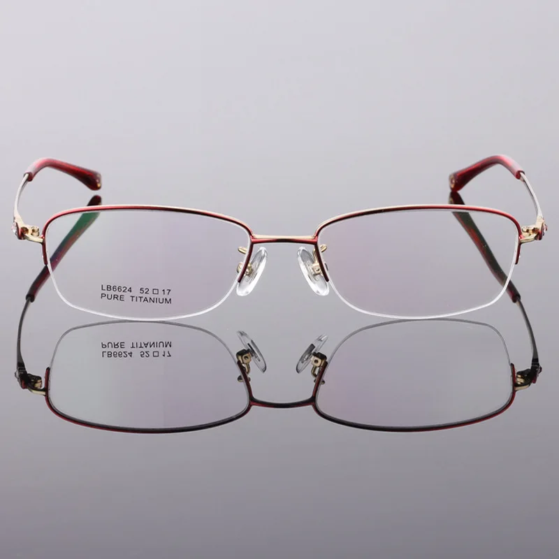 New Pure Titanium Frame Glasses for Women with Ultra-Light Myopia
