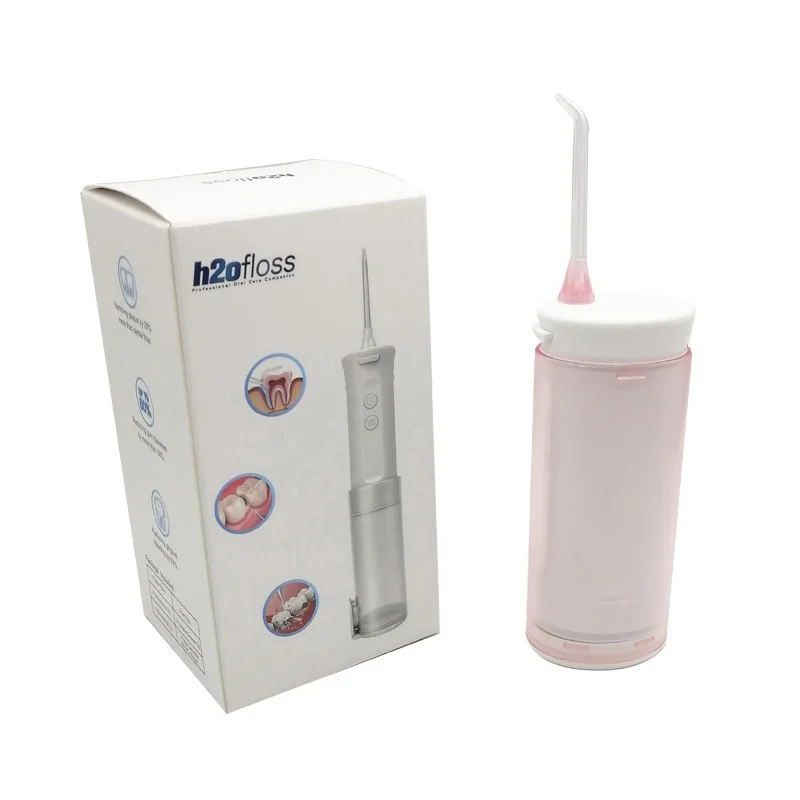 Viagem sem Fio Flosser de Água Flosser com 5 Irrigador Oral Recarregável Dobrável Dental Portátil Dentes Limpeza Dicas Jato Usb 13 limpeza flosser com 5 dicas jato