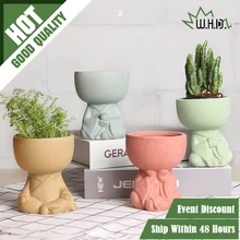 Garden Accessories Creative Ceramic Miniature Model Buddha Succulent Flower Pots Window Box Flower Trough Garden Supplies