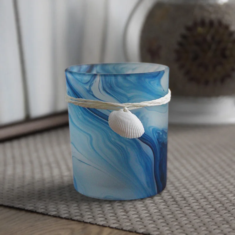 Beach Accents Hand Mosaic Glass Candle Holder In Green White Grey Yellow Blue Colors Home Tabletop Cylinder Glass Candle Cups Beach Accents Hand Mosaic Glass Candle Holder In Green White Grey Yellow Blue Colors Home Tabletop Cylinder Glass Candle Cups
