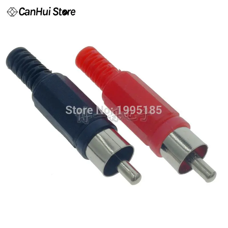 deleyCON 2 Pezzi Adattatore RCA Cinch Set - 1x Nero + 1x Rosso - Adattatore Audio Video - Femmina a Femmina - Connettore