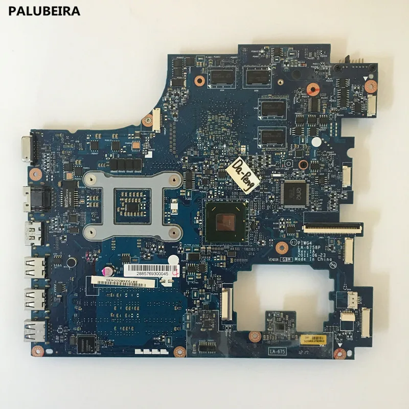 PALUBEIRA PIWG4 LA-6758P REV:1.0 For Lenovo IdeaPad Y770 G770 laptop Motherboard DDR3 PGA989 Mainboard | Компьютеры и офис