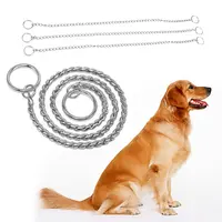 Животное Чокер "собака" ошейник змея цепь для ретривера ожерелье серебро 2,0*45/3,0*55