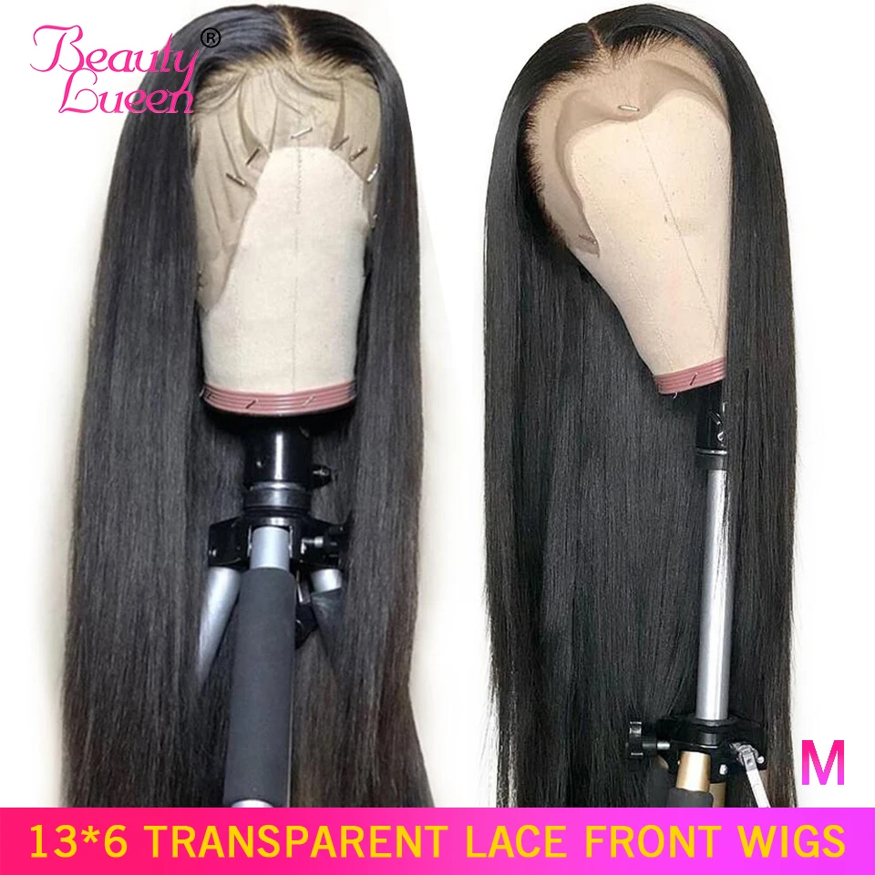 

13x6 Lace Front Human Hair Wigs Pre Plucked 180% Remy Brazilian Straight Lace Front Wigs With Baby Hair For Black Women