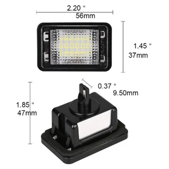 

3528 SMD License Plate Lights 2pcs Car Auto 18 LED Number Super bright