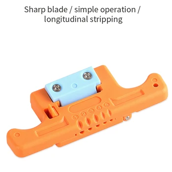 

2PCS MSAT-5 Fiber Optical Cable Ribbon Stripper MSAT 5 Loose Tube Buffer Mid-Span Access Tool 1.9 to 3.0mm AUA-05 gift the blade