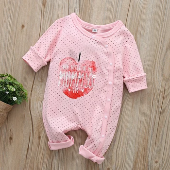 

PatPat 2020 New Spring and Autumn Baby I LOVE MY DADDY or THE APPLE OF MY MUMMY'S EYE Letter Print Jumpsuits for Baby