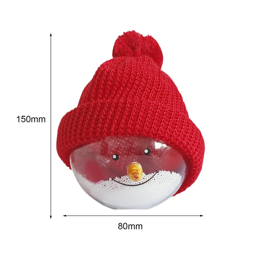 Unique Cartoon Snowman Christmas Ball Pretty Toys Christmas Decorations Toy Gift for Children Crystal Ball Hanging Ornament
