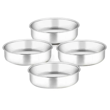 

Cake Pan Set of 4,Round Baking Layer Pans Bakeware for Cake Pizza Bread, Leakproof and Easy Clean, Easy Releasing