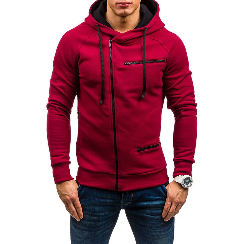 2020 côté fermeture éclair sweat à capuche pour homme coton sweat printemps lettre imprimer vêtements de sport pull mince survêtement Hip Hop Streetwear