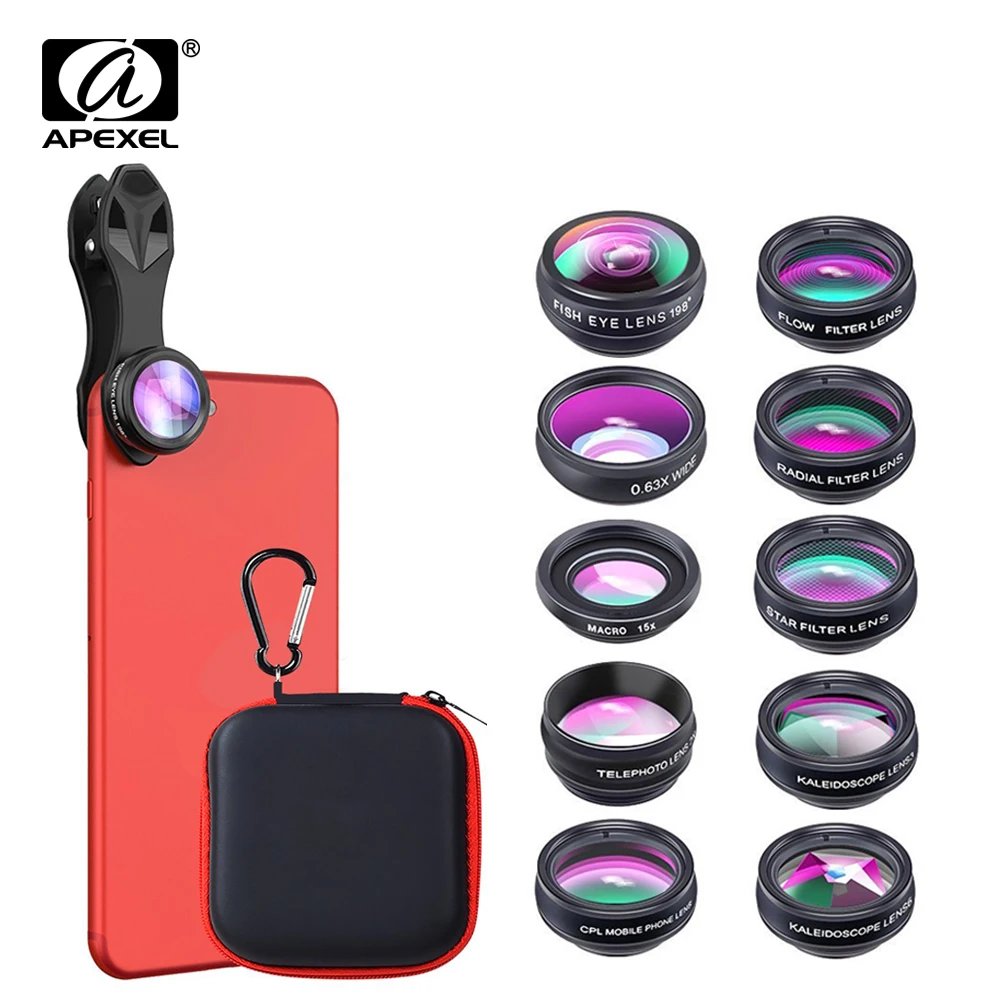 apexel 10 in 1 lens kit