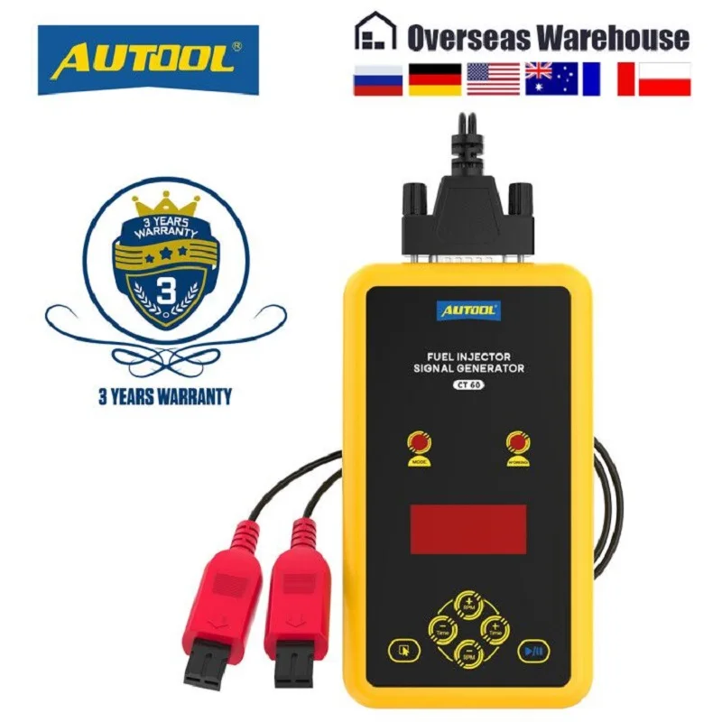 AUTOOL CT60 топливный инжектор, генератор сигналов, топливный инжектор, тестер супер импульсного сигнала, тестер давления импульса CT150 CT200 - изображение