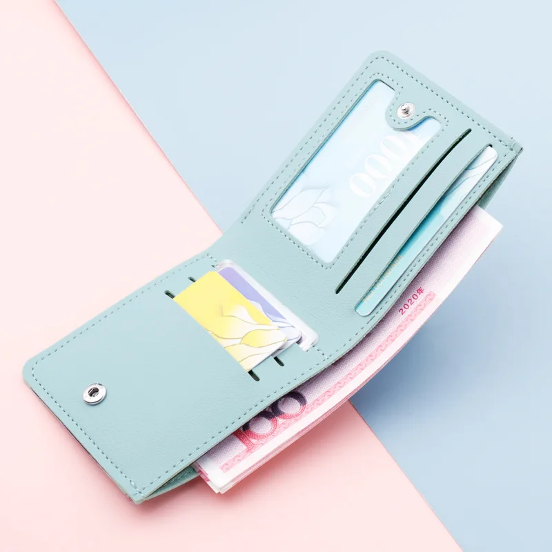 2021 Women Wallets Card Holder Small Fashion Brand Leather Purse Ladies Bag Women Money Bag Clip Ultra Thin Wallet