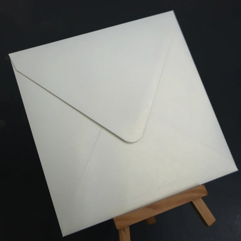 50 шт. 160x160 мм (6 2 &quotx 6 2&quot) перламутровый цветной бумажный конверт для приглашения