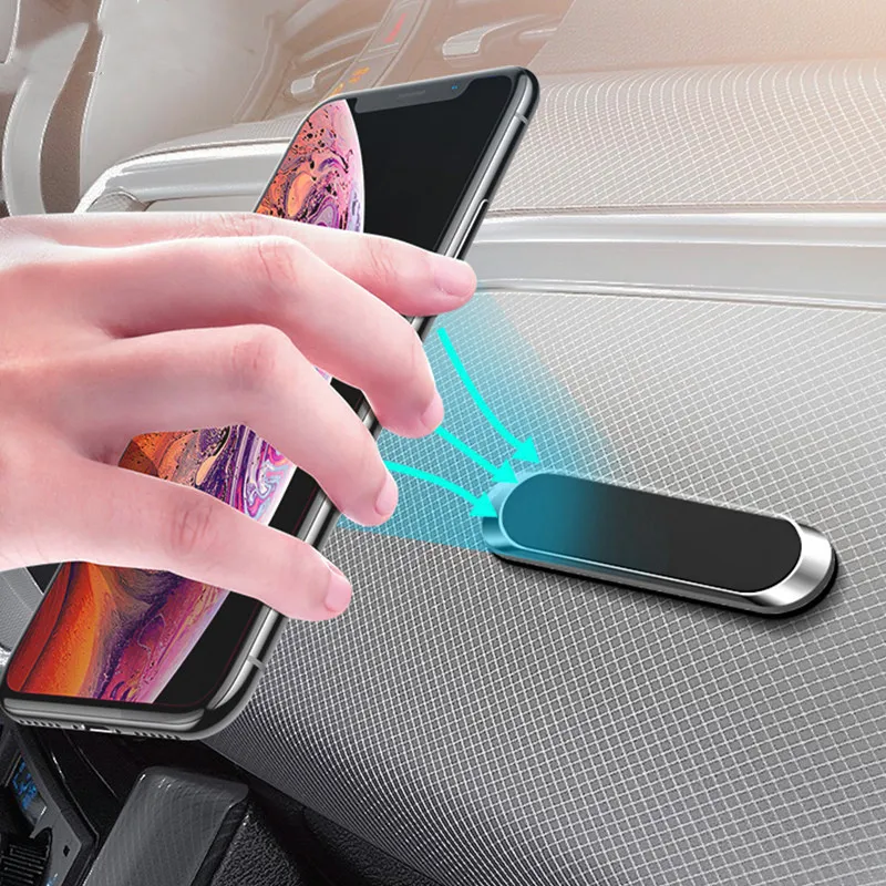 Xiaomi huawei IPhone samsung металлический магнит gps автомобильное крепление Магнитный Автомобильный держатель для телефона приборная панель мини полоса форма стенд