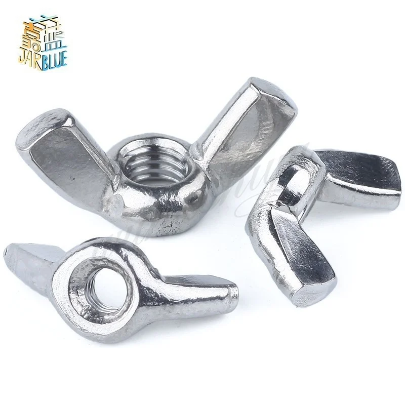 10pcs Din315 M3 M4 M5 M6 M8 M10 Galvanized Hand Tighten Nut Butterfly