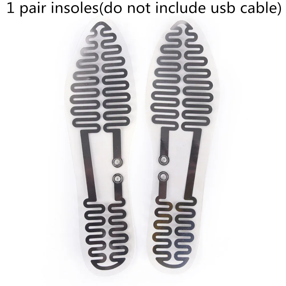 as the pic USB стельки с подогревом, теплые зимние стельки с подогревом для ног, уличные спортивные стельки для катания на лыжах, теплые стельки для мужчин и женщин, 23 см, 5 В - Цвет: as the pic