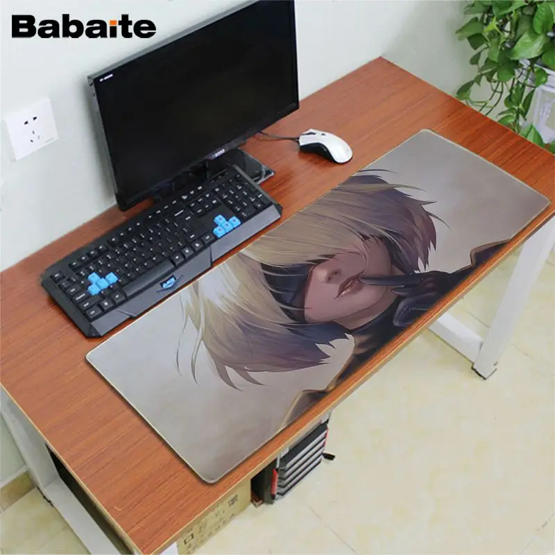 Lock Edge 40X90cm Babaite NieR Automata резиновая мышь прочный Настольный коврик для мыши Скорость/Управление версия большой игровой коврик для мыши - Цвет: Lock Edge 40X90cm