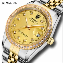 KIMSDUN AAA часы для мужчин Лидирующий бренд светящиеся модные спортивные бизнес повседневное календарь алмаз автоматические механические часы