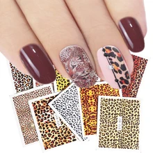 1 шт леопарда нейл-арта Стикеры пикантные туфли-лодочки; для обертывания животных, переводятся с помощью воды Наклейка ползунок декоративный для маникюра DIY аксессуар LASTZ845-855