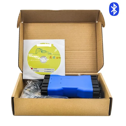 Двойной синий PCB super tcs pro 2015R3 keygen с bluetooth многоязычный OBDII автомобильные инструменты для багажника - Цвет: carton with BT