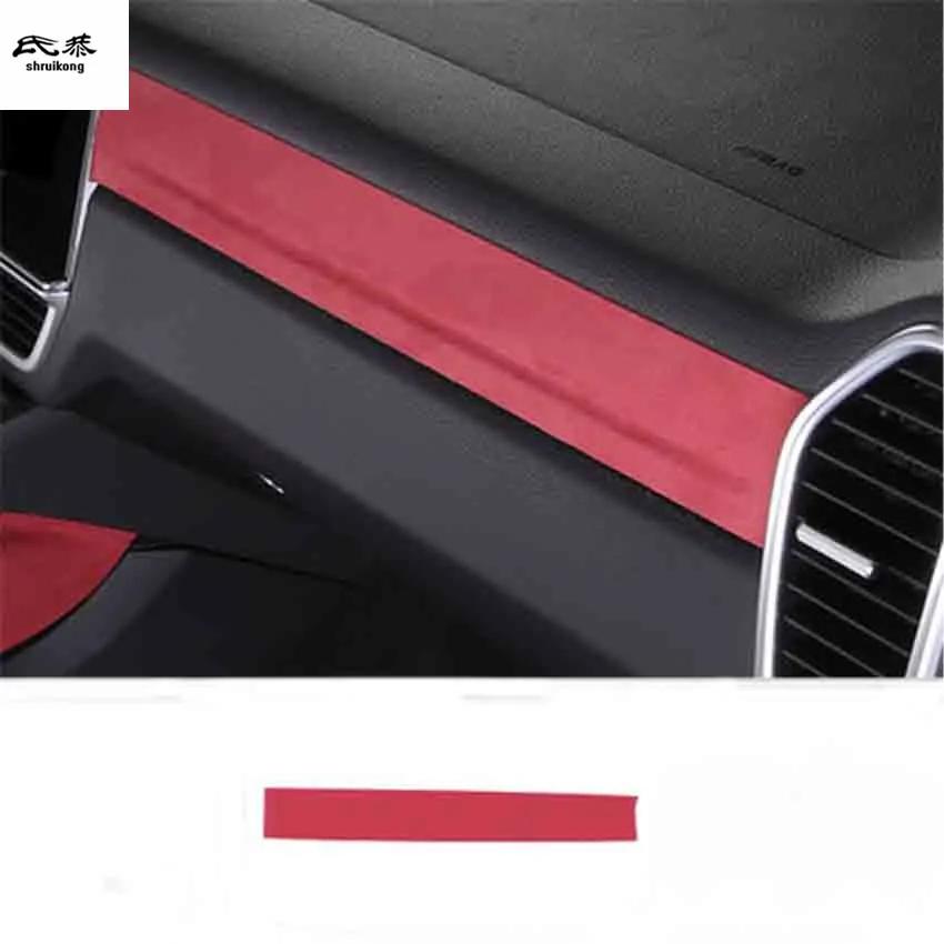 1 шт. стикер для автомобиля Alcantara кожаный пассажирский боковой украшение приборной панели Крышка для Porsche cayenne автомобильные аксессуары - Название цвета: style 2