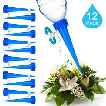 

12Pcs Plant Water Funnel Flower Drip Spikes Automatically Watering Tools JS22