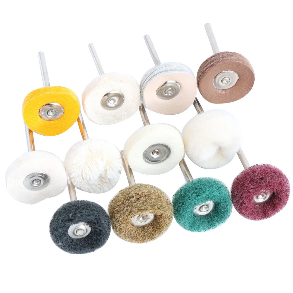 25mm 10Pc/Set Polishing Buffing Wool Cotton Wheel Grinder Drill Rotary Accessory