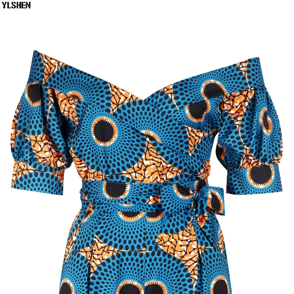 Dashiki African Clothes for Women Traditional Print  Jumpsuit Dresses Basin Riche Clothing Vetement Robe Africaine Femme 2019 44