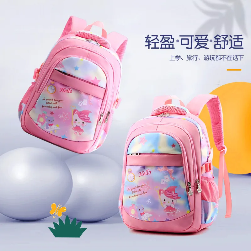

CHILDREN'S School Bags GIRL'S 6-12-Year-Old Anti-Spillage Light 1-6 Grade Young STUDENT'S Backpack
