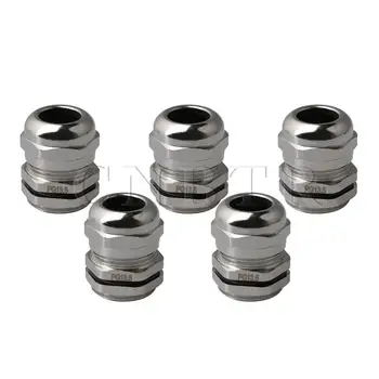 

CNBTR 5 x PG13.5 Metal Waterproof Joint Thread Outer Diameter 20.4mm Silver