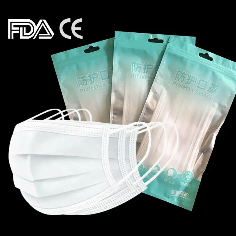 

100PCS White Mask Disposable Earloop Face Mouth Masks 3 Layers Anti-Dust Mask Safe Breathable Mouth Mask Anti-virus Mask