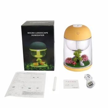 

180ml USB Charging Micro Landscape Humidifier Colorful Night Light Mist Maker Mini Air Purifier Home Office Humidifier