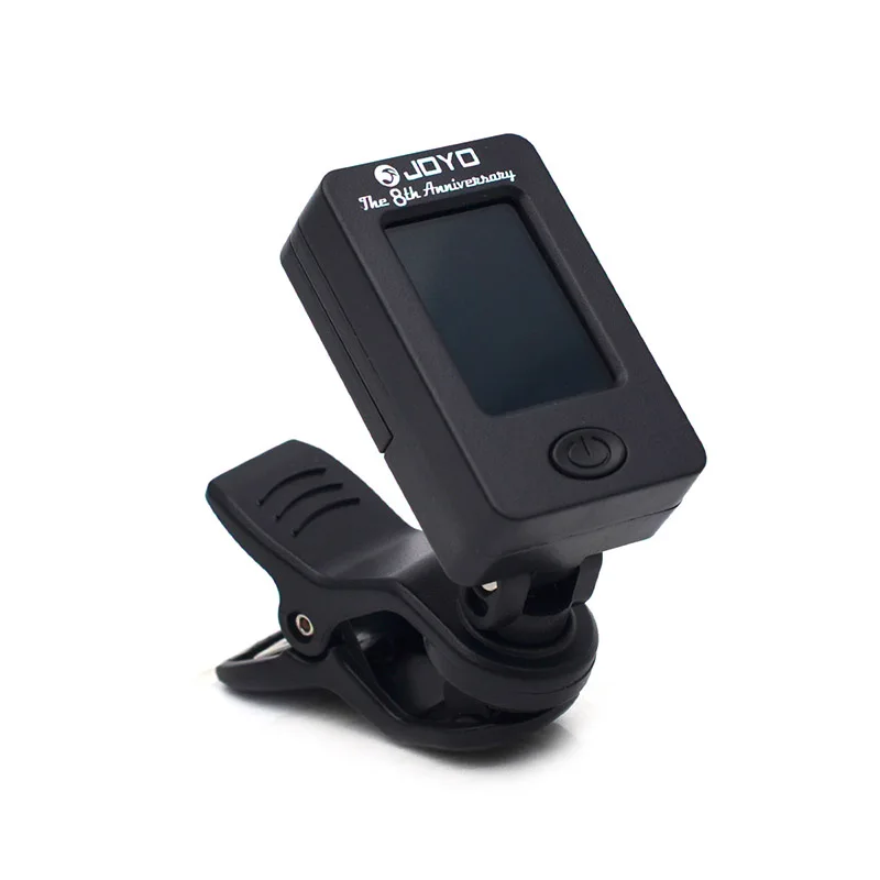 Посылка 12 шт./лот JOYO lcd клип-на гитарный тюнер бас-тюнер скрипка тюнер ukuele хроматический Универсальный вращающийся на 360 градусов чувствительный
