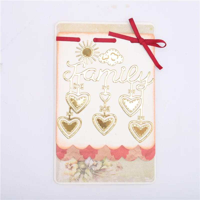 

DiyArts Family Heart Frame Metal Cutting Dies for Craft Card Scrapbooking 2018 New Embossing Stencil Template Die Cuts