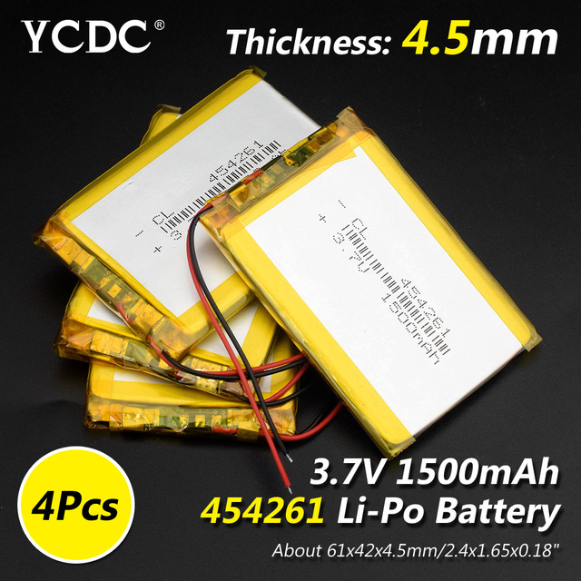 3.7v 1500mAh li-ion Lipo cells Lithium Li-Po Polymer Rechargeable Battery For Bluetooth speaker GPS PDA portable DVR