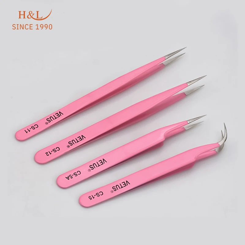 H&L SINCE 1990 High Quality professional for Lashes Eyelash Extension Tweezers Tweezers mix CS