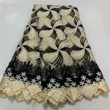 

Nigeria lace fabric 2020 high quality lace black lace fabric wedding stone Africa Nigeria French lace fabric
