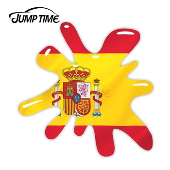 

Jump Time New 3D Design With Spain Spanish Flag Motif External Vinyl Car Sticker for Windows Bumper