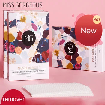 

Miss Gorgeous 20pc Makeup Remover British New Technology Amino Acid Cleansing Cotton Wipes Female Deep Clean Portable Disposable